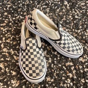 Vans checkered slip on shoes kids 2.0